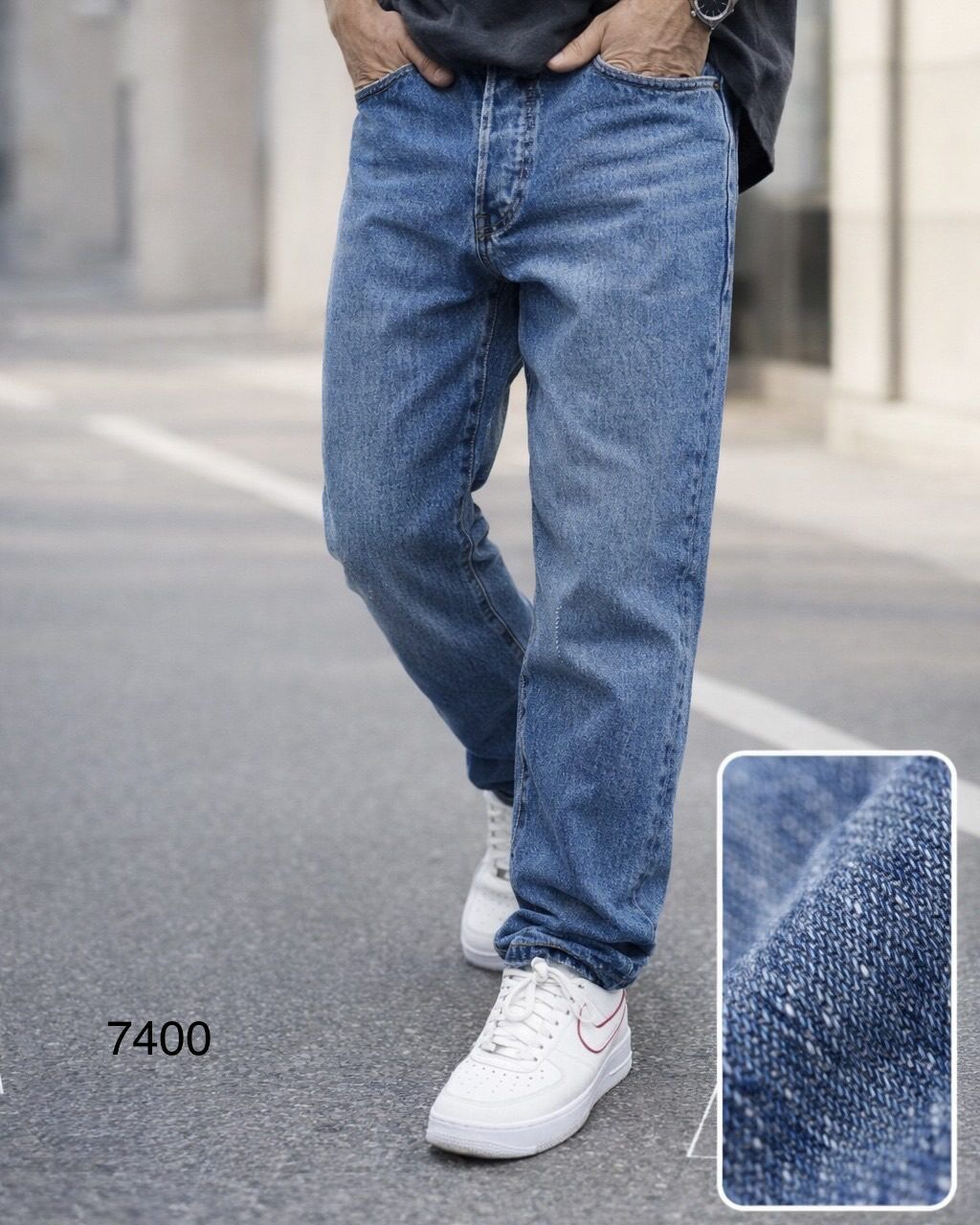 Essential Relaxed Fit Blue Denim Jeans gallery.thumbnail 3