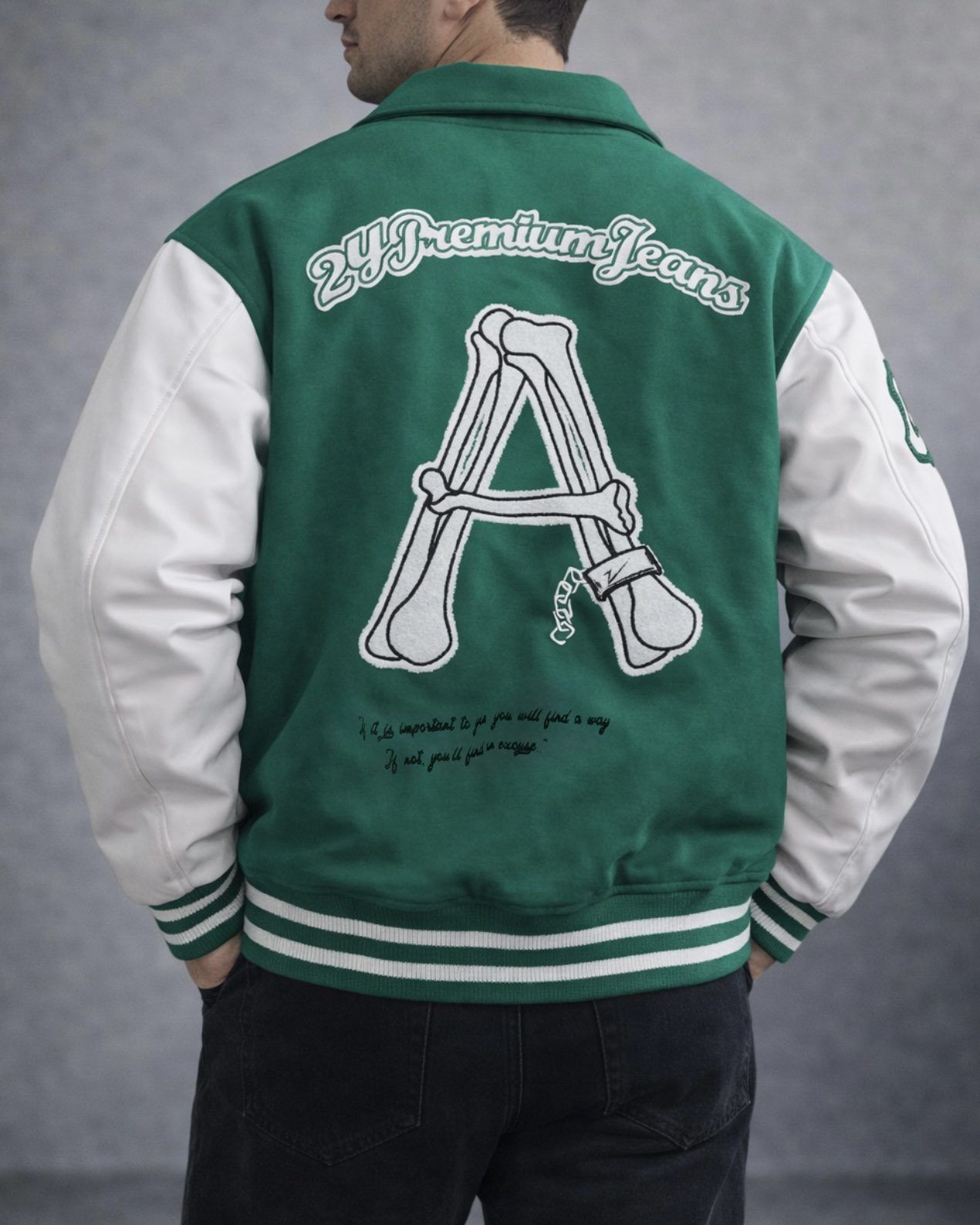 Modern Varsity Jacket – Green Edition gallery.thumbnail 2