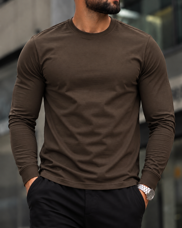 Brown Long Sleeve T-Shirt