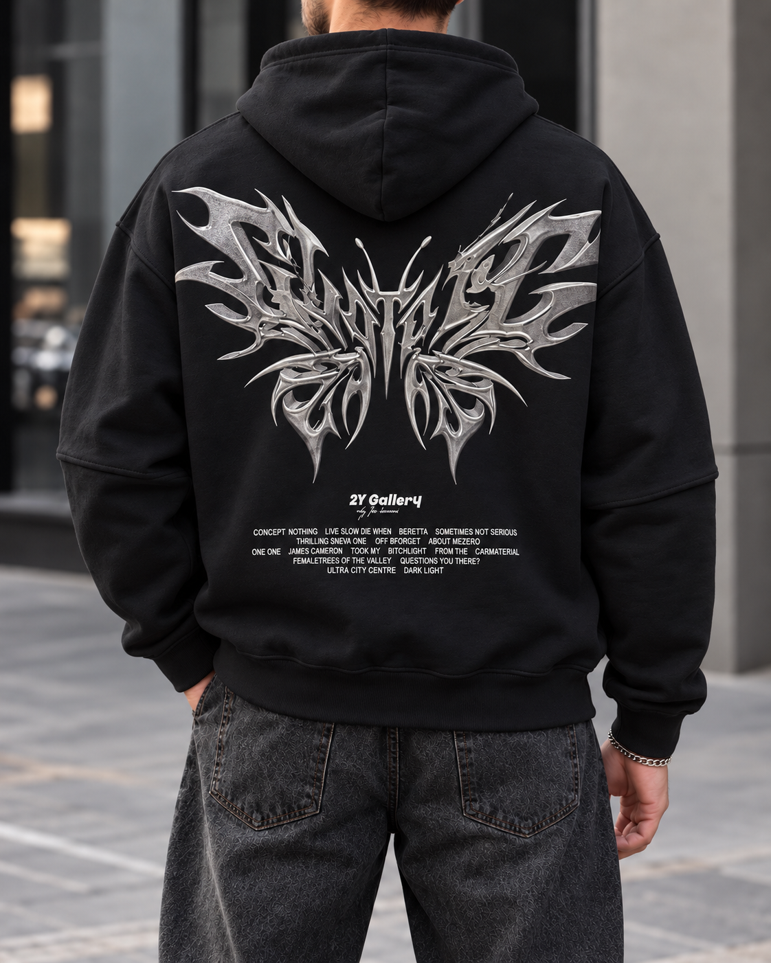 Black Tribal Graphic Hoodie gallery.thumbnail 2