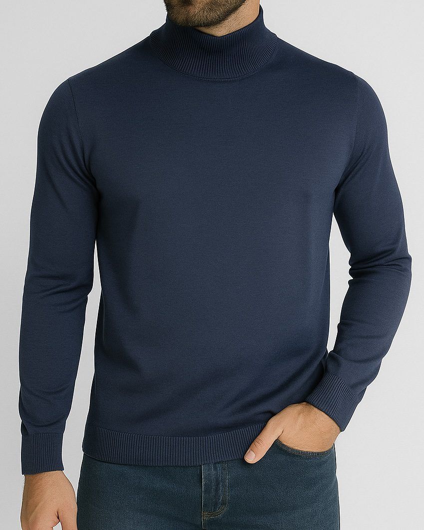 NAVY BLUE TURTLENECK – PREMIUM SLIM FIT gallery.thumbnail 2