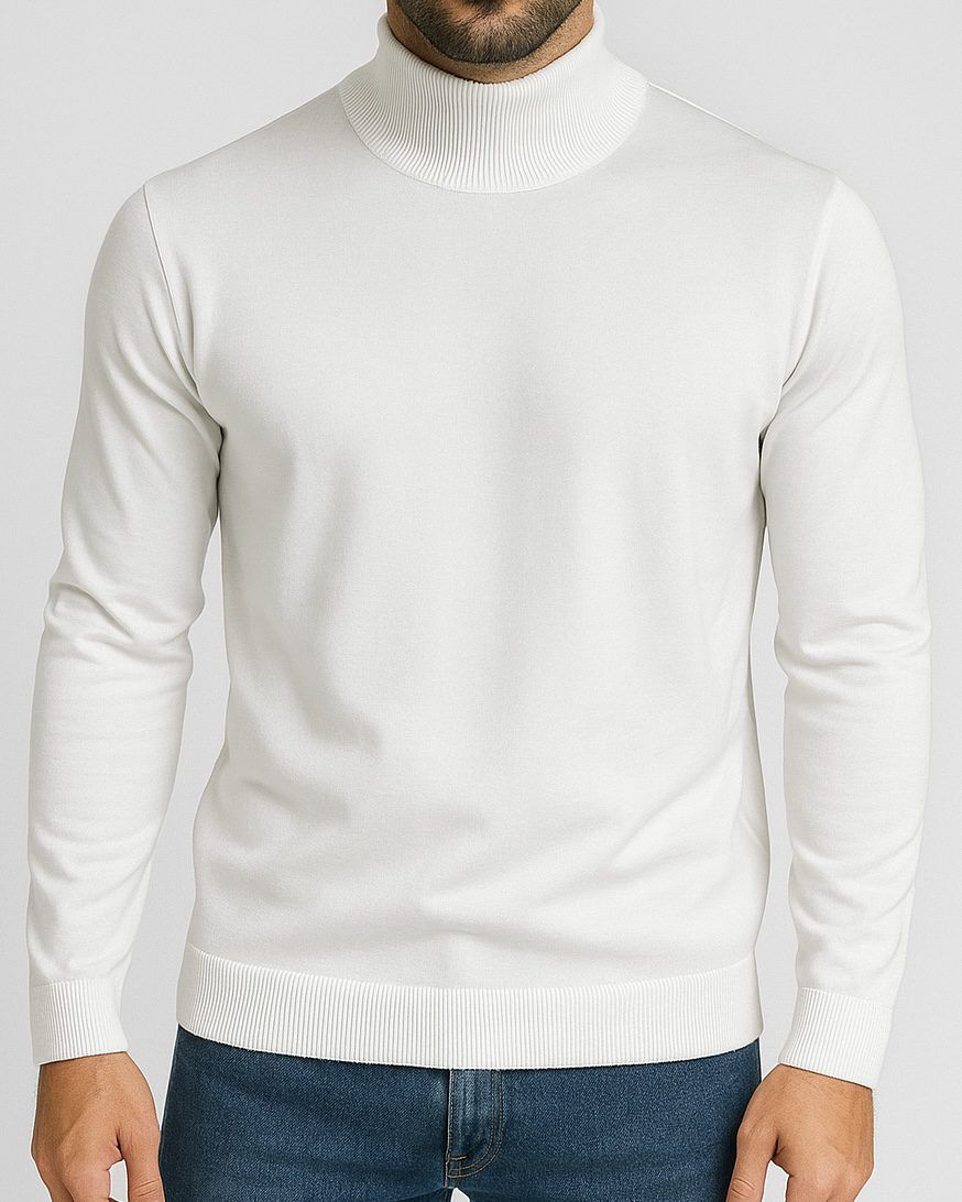 WHITE TURTLENECK – PREMIUM SLIM FIT gallery.thumbnail 1