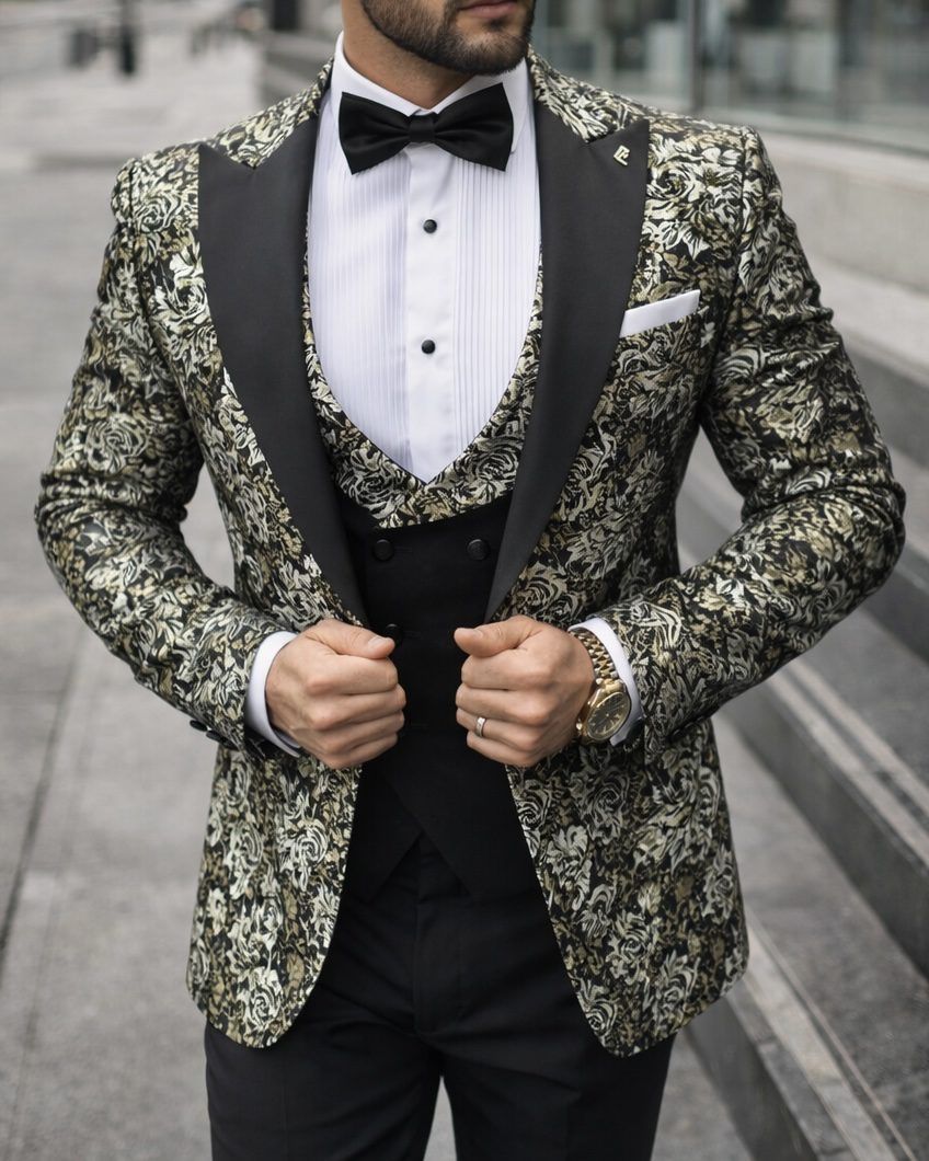 FLORAL GOLD TUXEDO SET – PREMIUM EDITION gallery.thumbnail 2