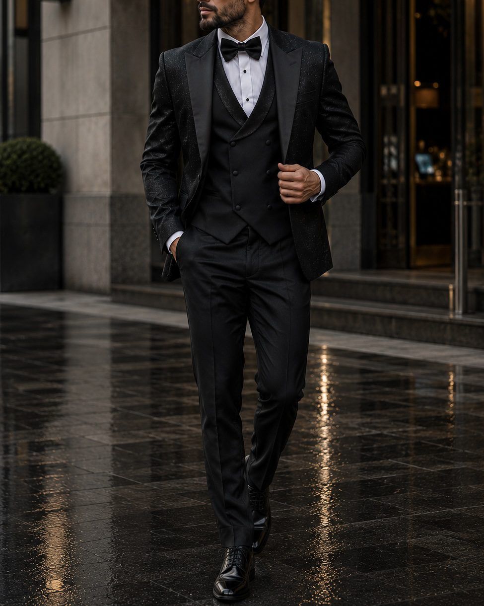 Black Shimmer 3-Piece Tuxedo gallery.thumbnail 1