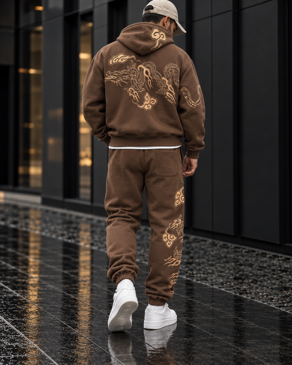 Dragon Graphic Tracksuit – Brown 4