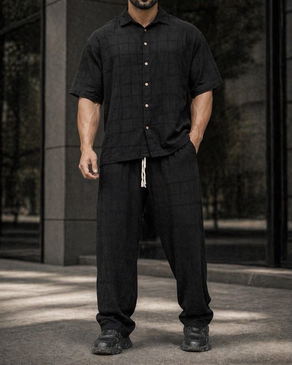 Minimal Linen Set – Black gallery.thumbnail 1