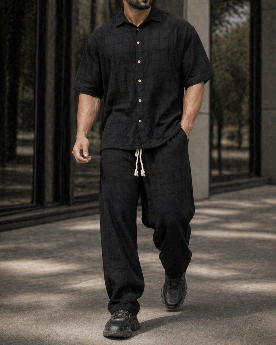 Minimal Linen Set – Black gallery.thumbnail 3