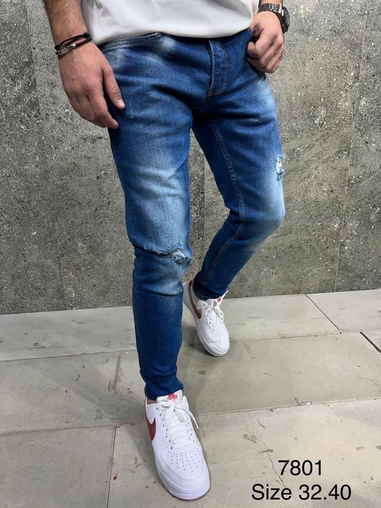 Mid Blue Ripped Jeans gallery.thumbnail 2