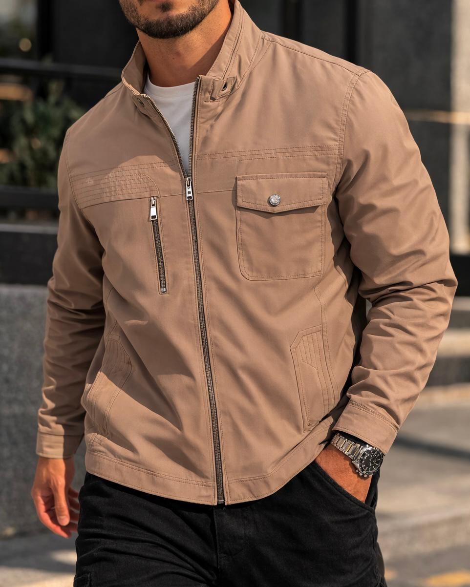 Modern Utility Jacket – Camel gallery.thumbnail 2