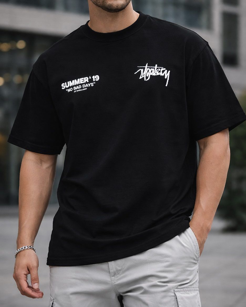 Statement Back Print T-Shirt – Black gallery.thumbnail 1