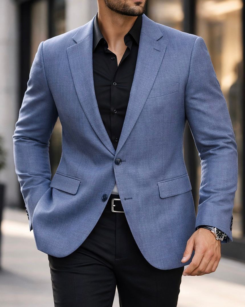 Refined Tailored Blazer – Light Blue gallery.thumbnail 2