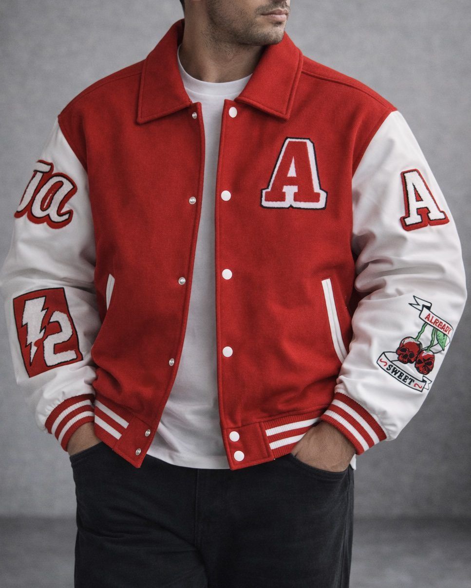 Modern Varsity Jacket – Red Edition gallery.thumbnail 2