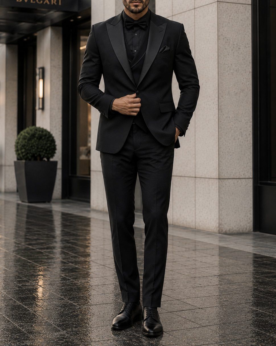 Premium 3-Piece Suit – Black gallery.thumbnail 3