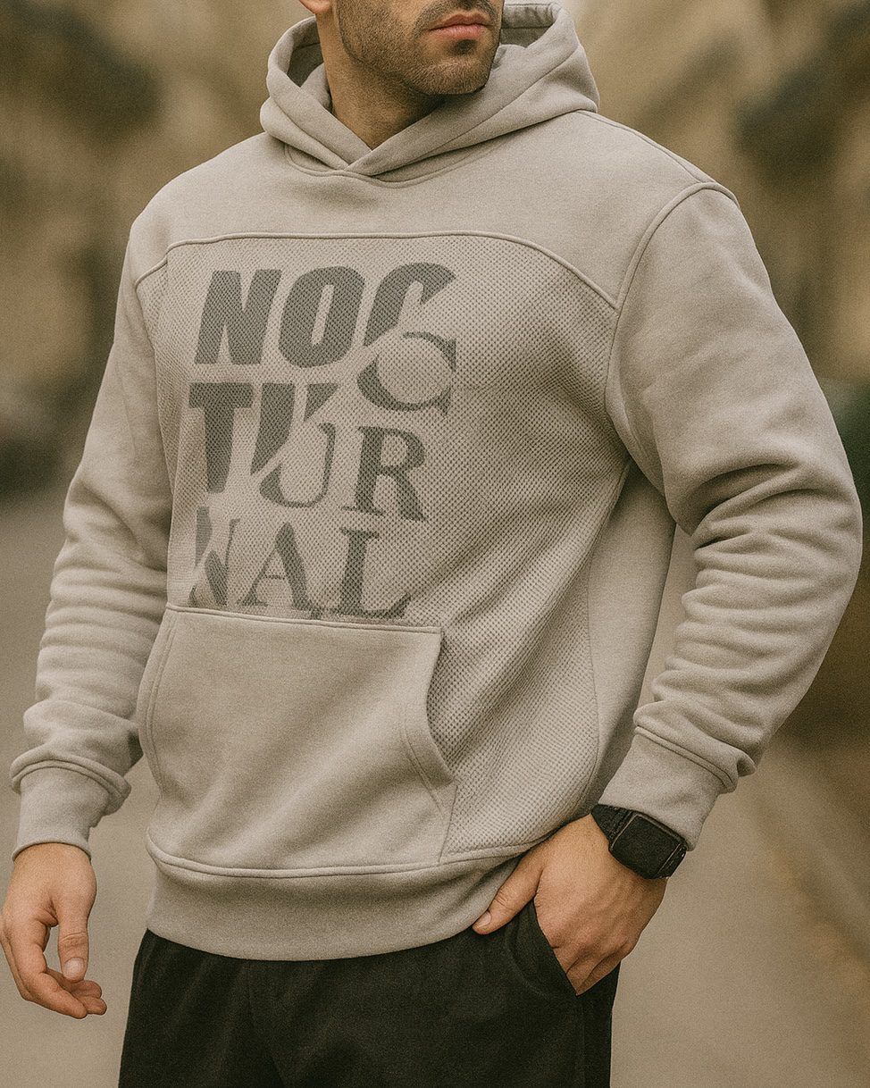 NOCTURNAL HOODIE – GREY gallery.thumbnail 1