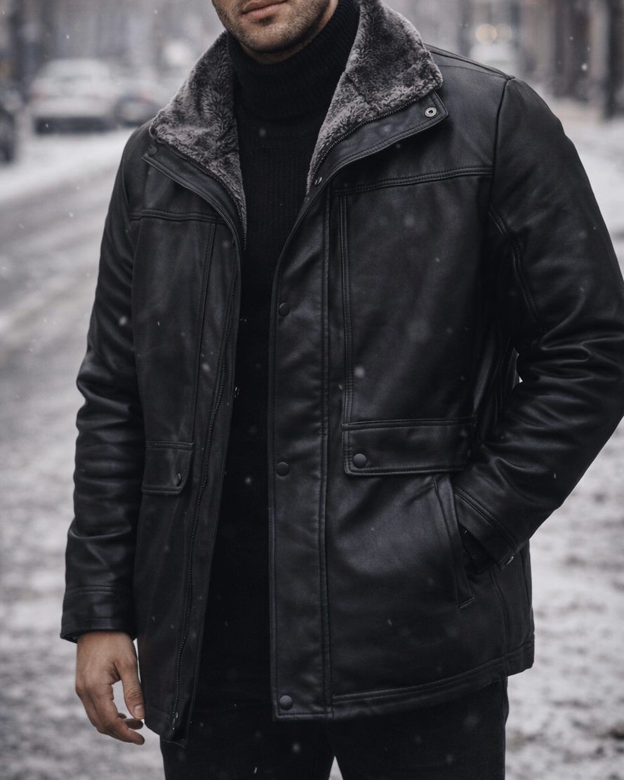 Urban Noir Leather Jacket – Black gallery.thumbnail 2