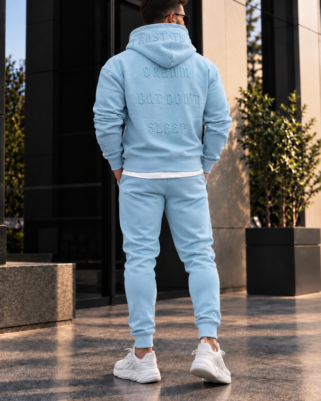 Powder Blue Premium Hoodie Tracksuit Set gallery.thumbnail 2