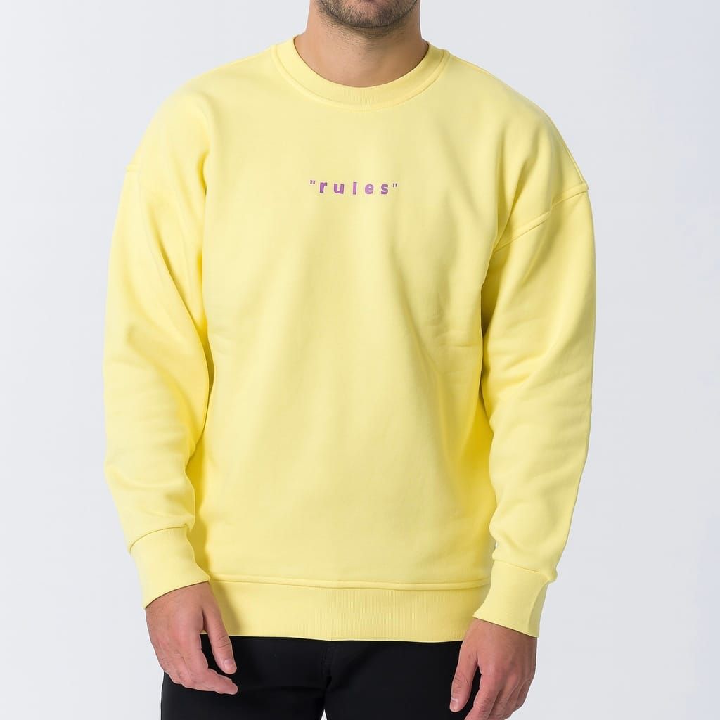 Yellow “Rules” Sweatshirt gallery.thumbnail 1