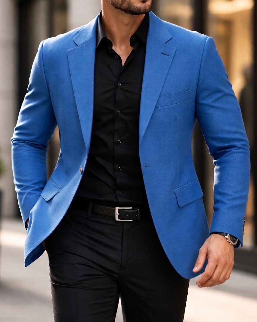 Tailored Statement Blazer – Blue gallery.thumbnail 3