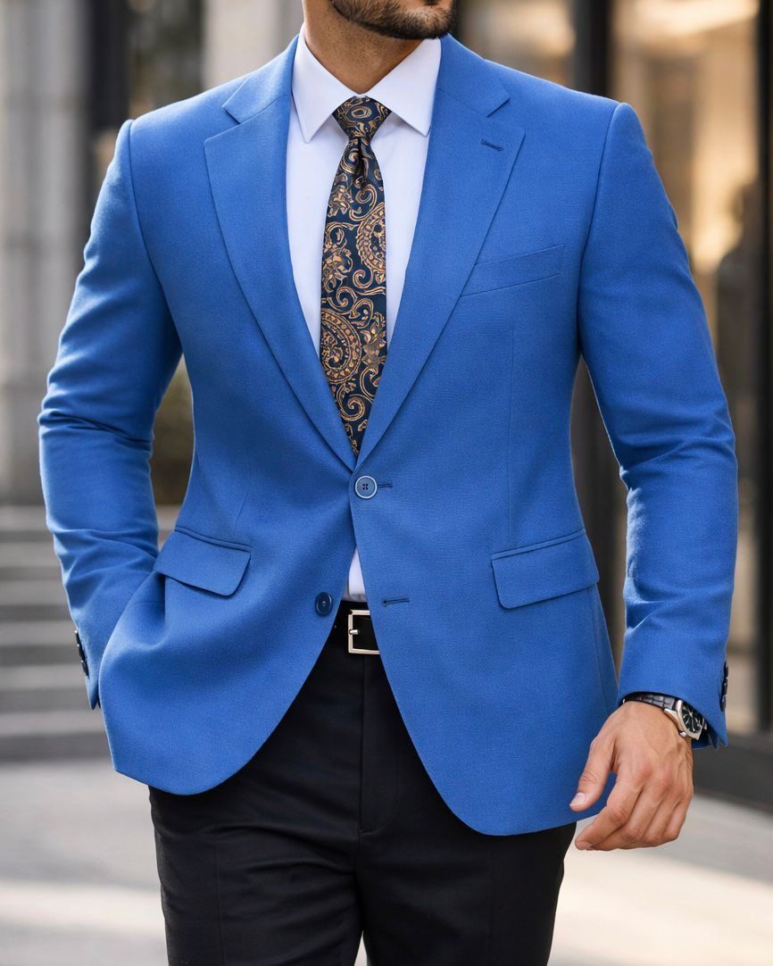 Tailored Statement Blazer – Blue gallery.thumbnail 4