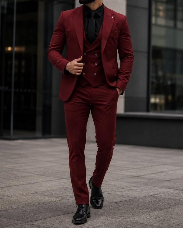 Burgundy 3-Piece Suit