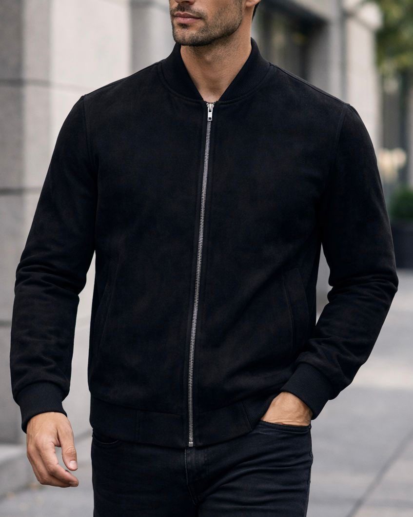 Essential Bomber Jacket – Black gallery.thumbnail 2