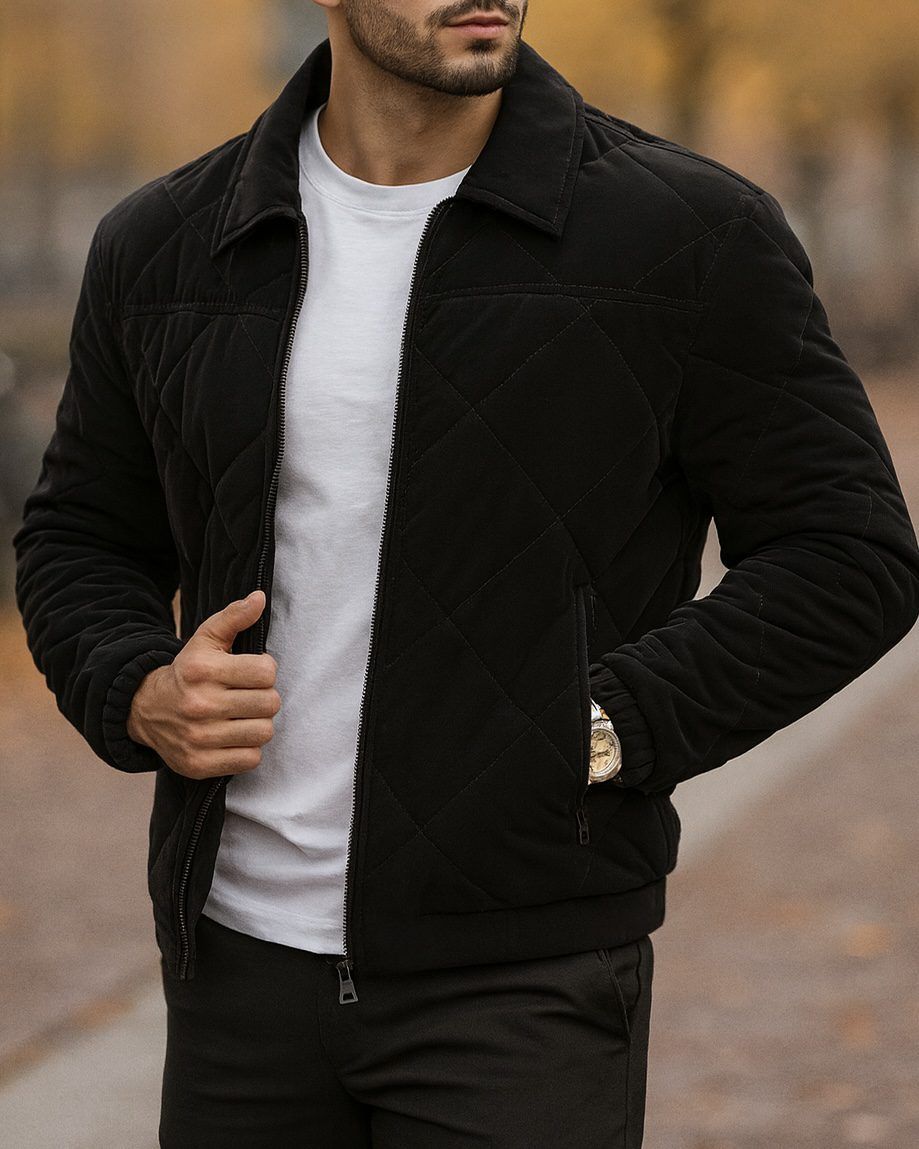Black Quilted Jacket gallery.thumbnail 2