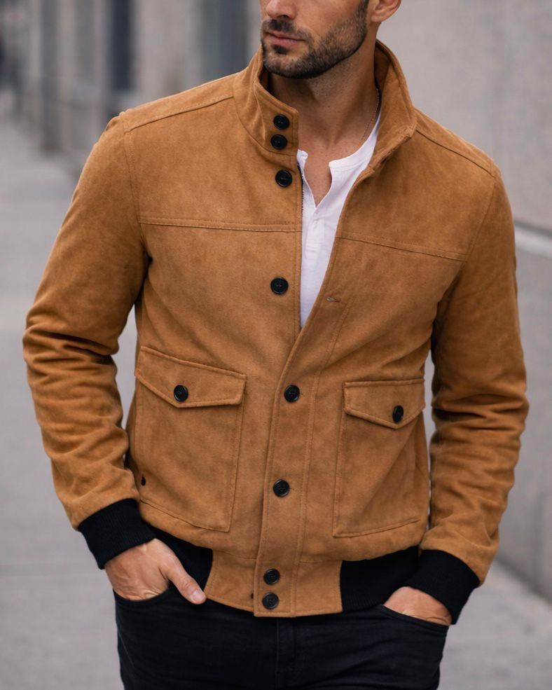 Suede Field Jacket – Camel gallery.thumbnail 2