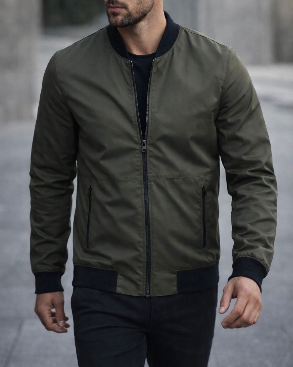 Urban Bomber Jacket – Deep Olive gallery.thumbnail 1