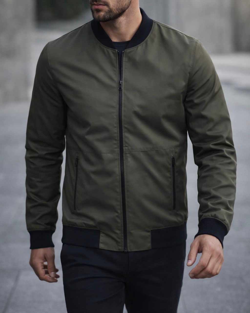 Urban Bomber Jacket – Deep Olive gallery.thumbnail 2