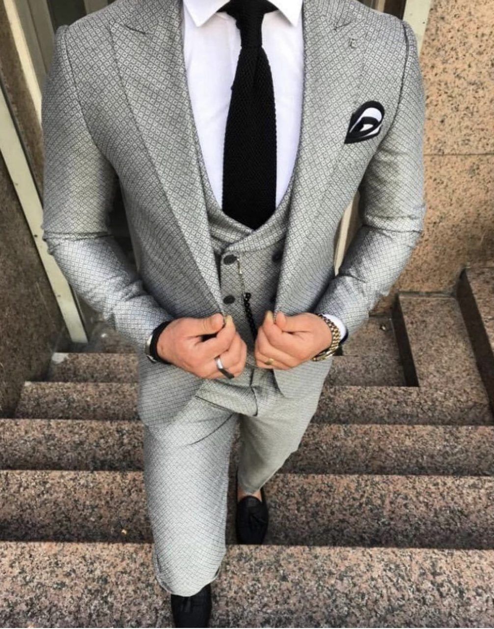 Light Grey Textured Suit – Signature Elegance Edition gallery.thumbnail 1