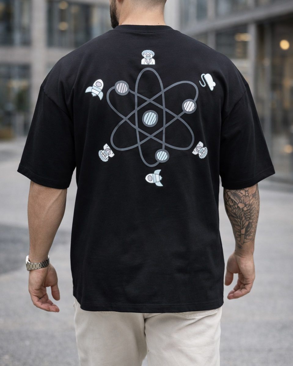 Oversized Concept Graphic T-Shirt – Doctrine Black gallery.thumbnail 2