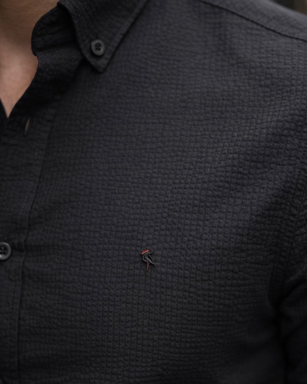 Classic Texture Shirt – Black gallery.thumbnail 2