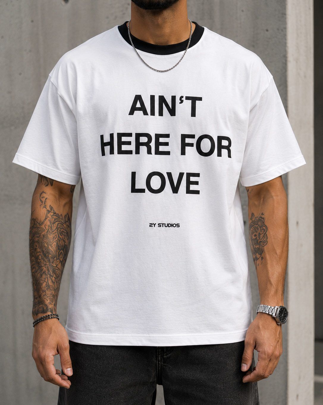Oversized Statement T-Shirt – White gallery.thumbnail 1