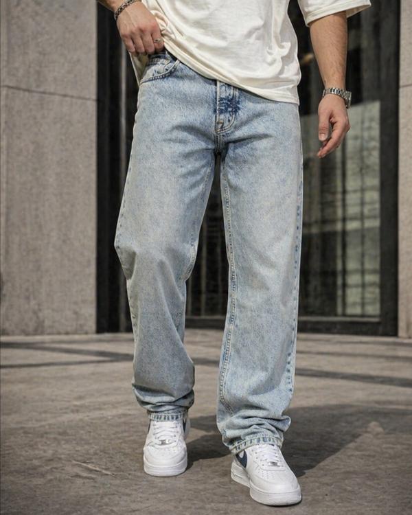 Relaxed Fit Jeans – Washed Blue