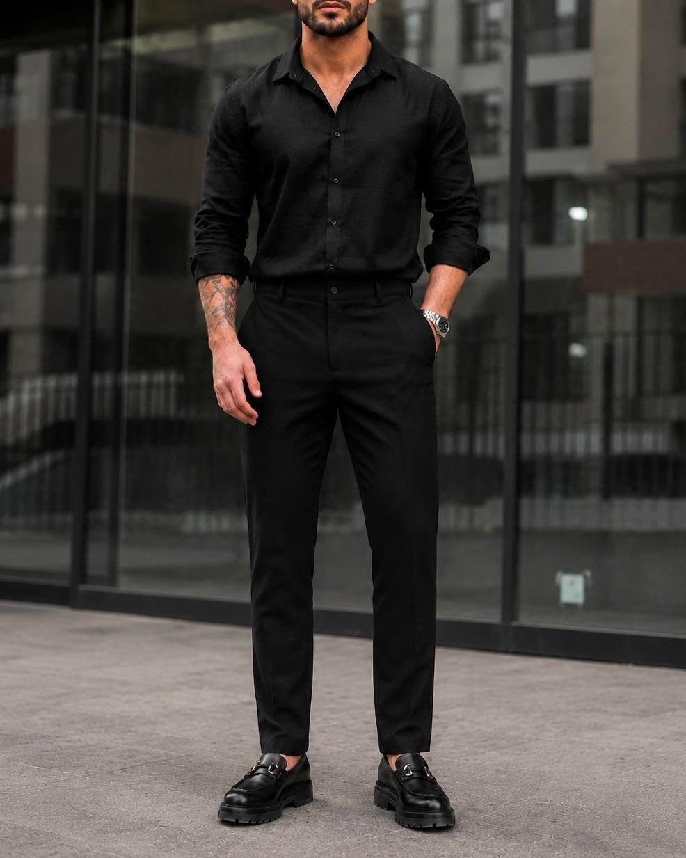 Tailored Essential Trousers – Black gallery.thumbnail 2