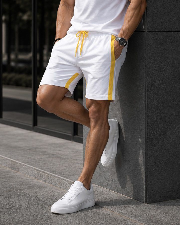 Contrast Shorts – White gallery.thumbnail 2