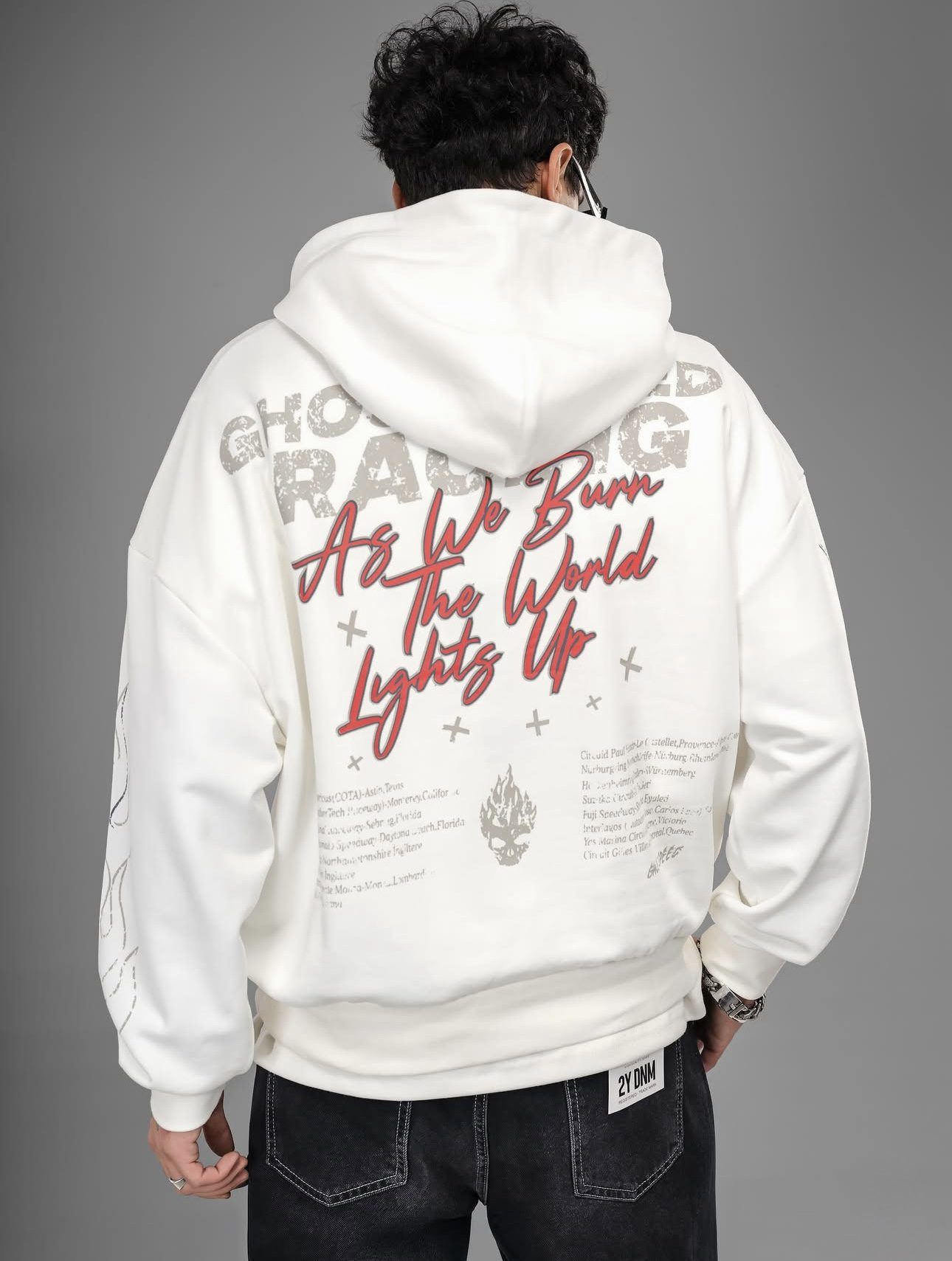 GHOSTSPEED OVERSIZED HOODIE – WHITE gallery.thumbnail 4