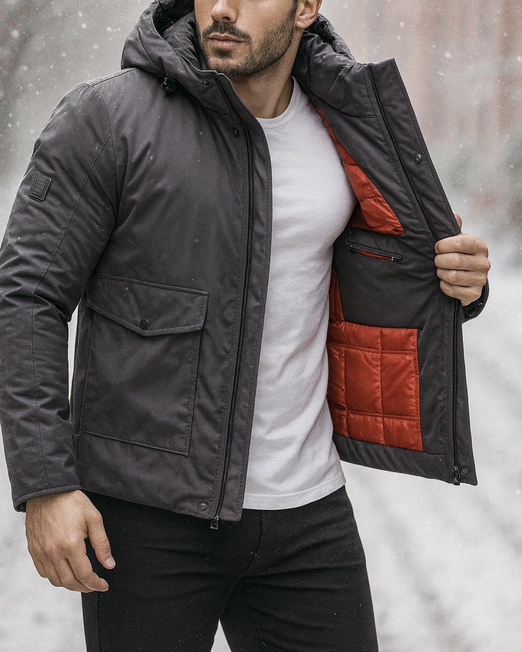 Dark Grey Winter Jacket – Urban Guard Edition gallery.thumbnail 2