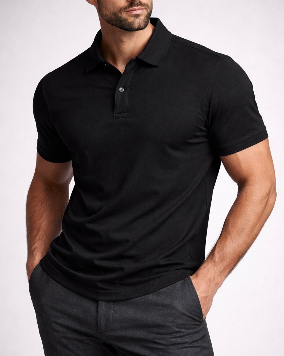 Premium Black Polo Shirt gallery.thumbnail 1