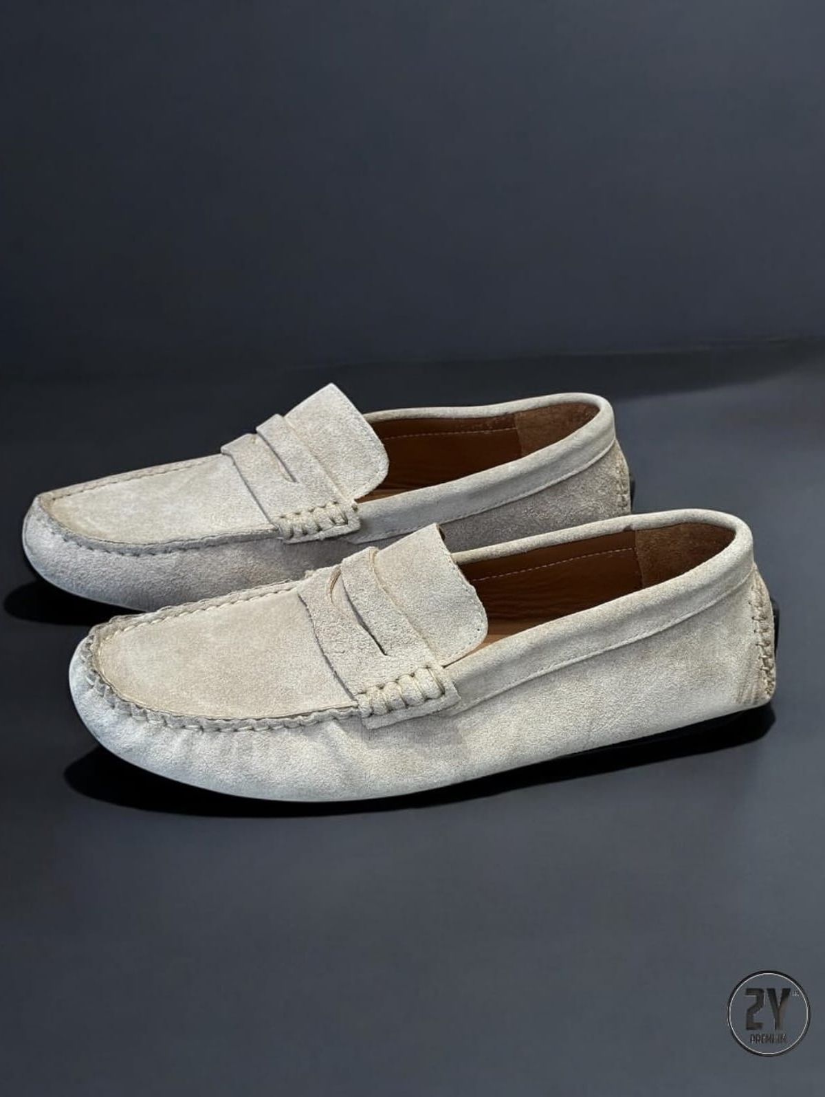 Suede Loafers – Beige 2