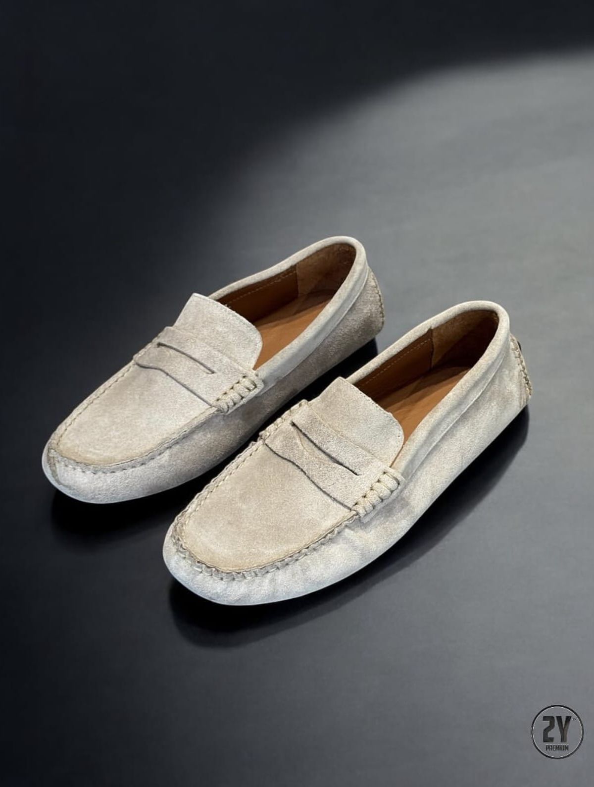 Suede Loafers – Beige 3