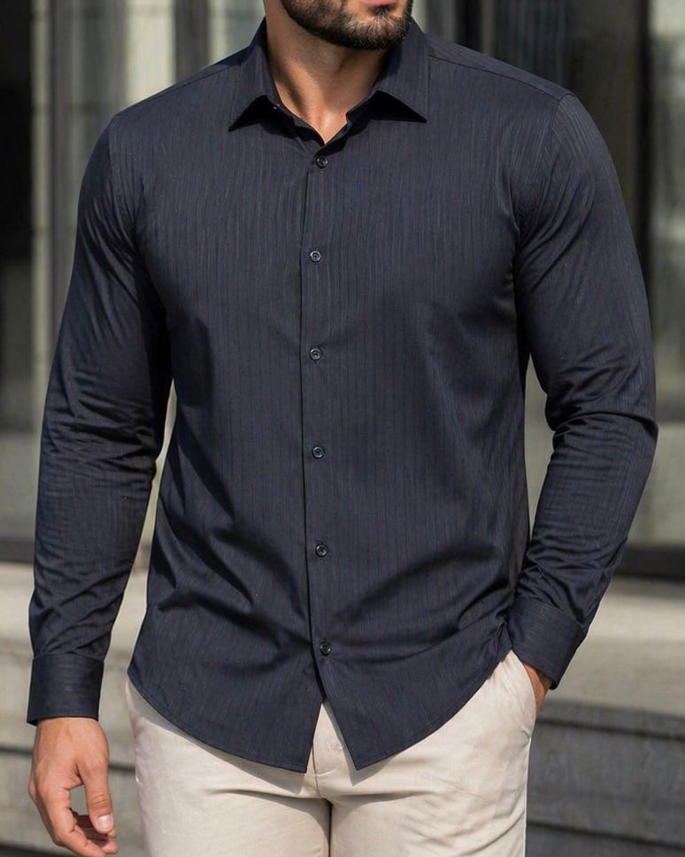 Striped Shirt – Navy gallery.thumbnail 1
