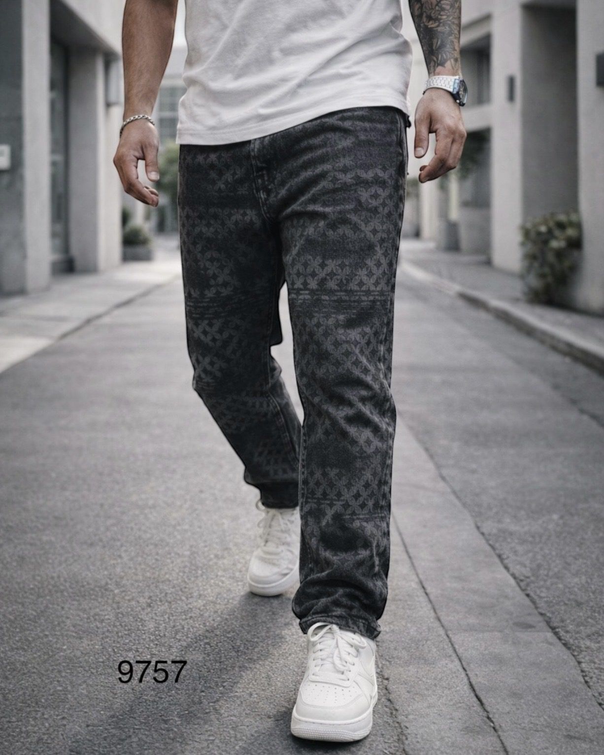 Pattern Relaxed Fit Denim Jeans gallery.thumbnail 1