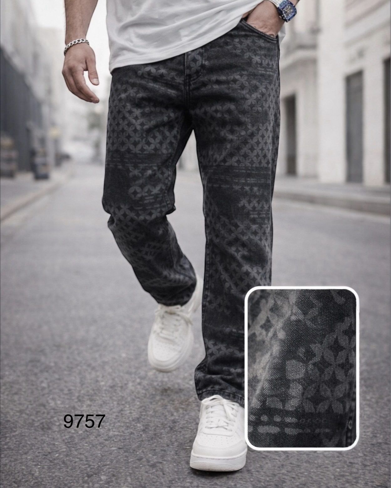 Pattern Relaxed Fit Denim Jeans gallery.thumbnail 4