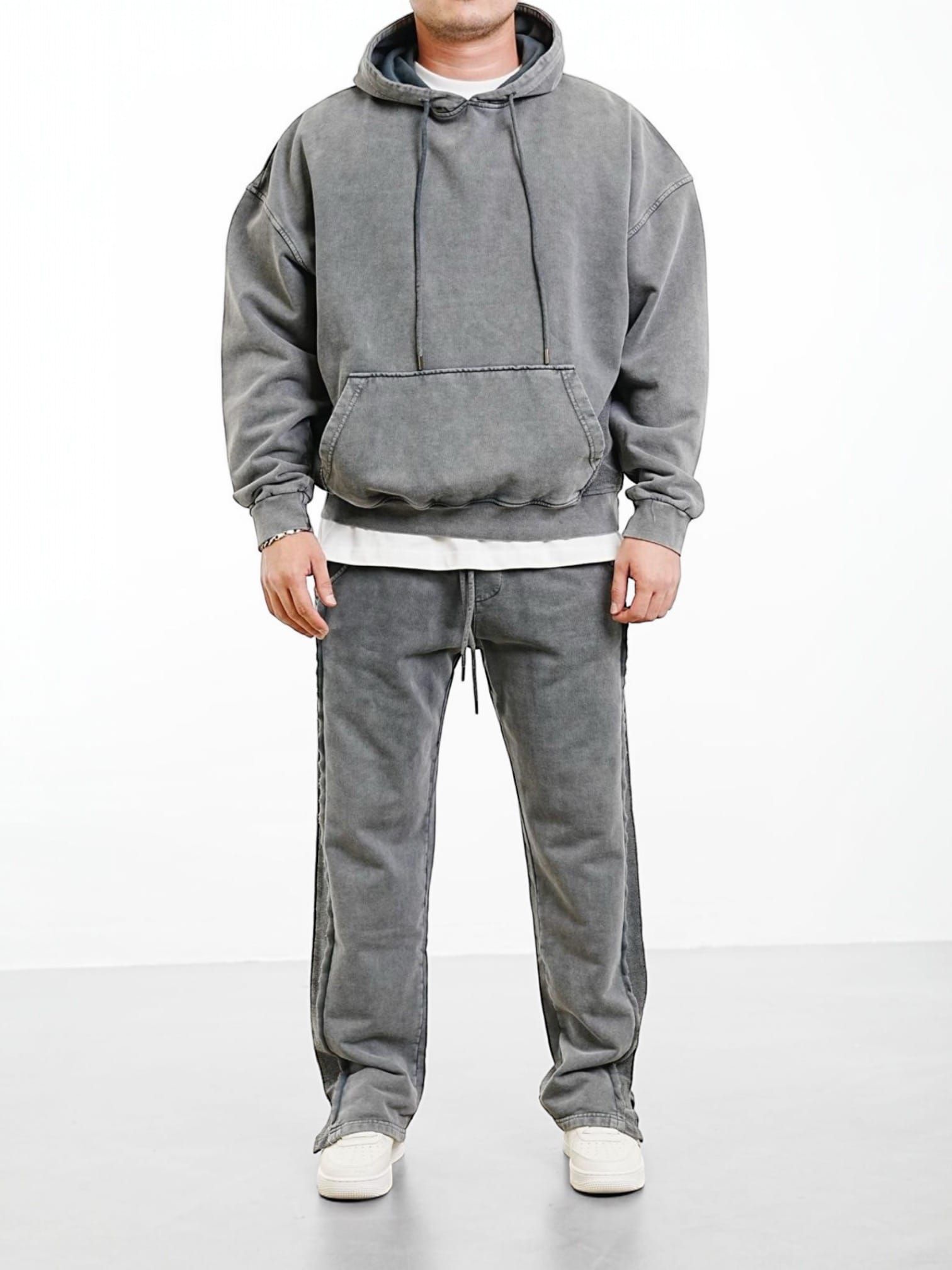 Dark Grey Oversized Hoodie & Pants Set gallery.thumbnail 1