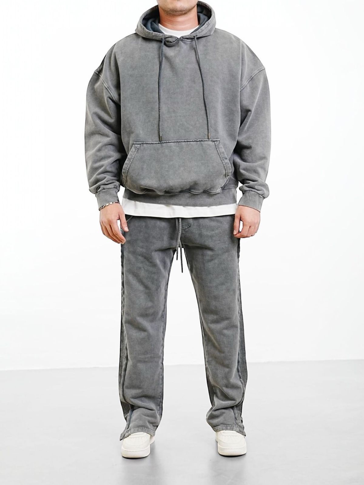 Dark Grey Oversized Hoodie & Pants Set 1