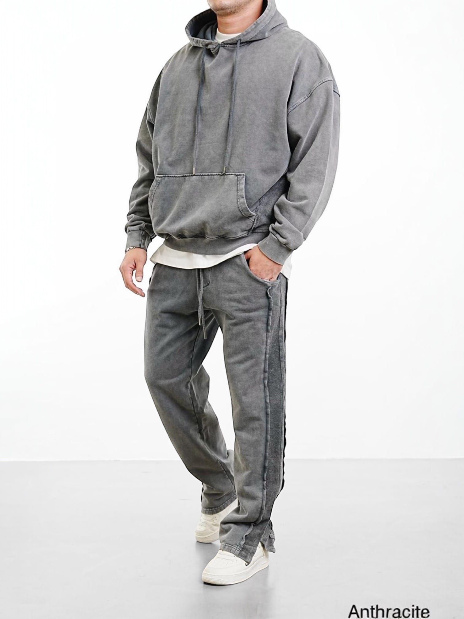Dark Grey Oversized Hoodie & Pants Set gallery.thumbnail 2