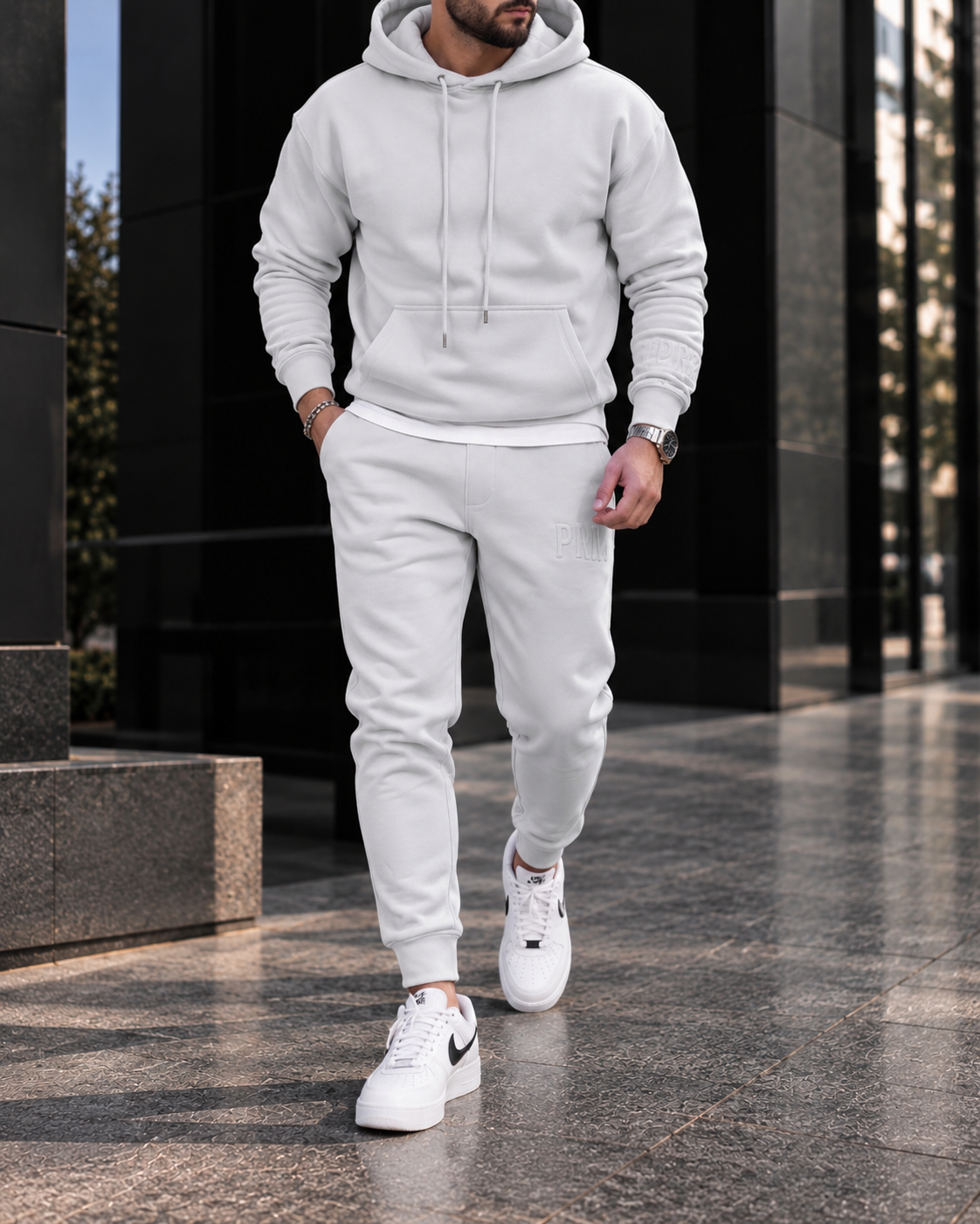 Ice Grey Premium Hoodie Tracksuit Set gallery.thumbnail 3