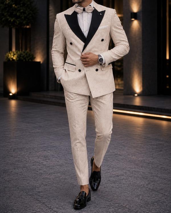 Cream Luxury Tuxedo Suit