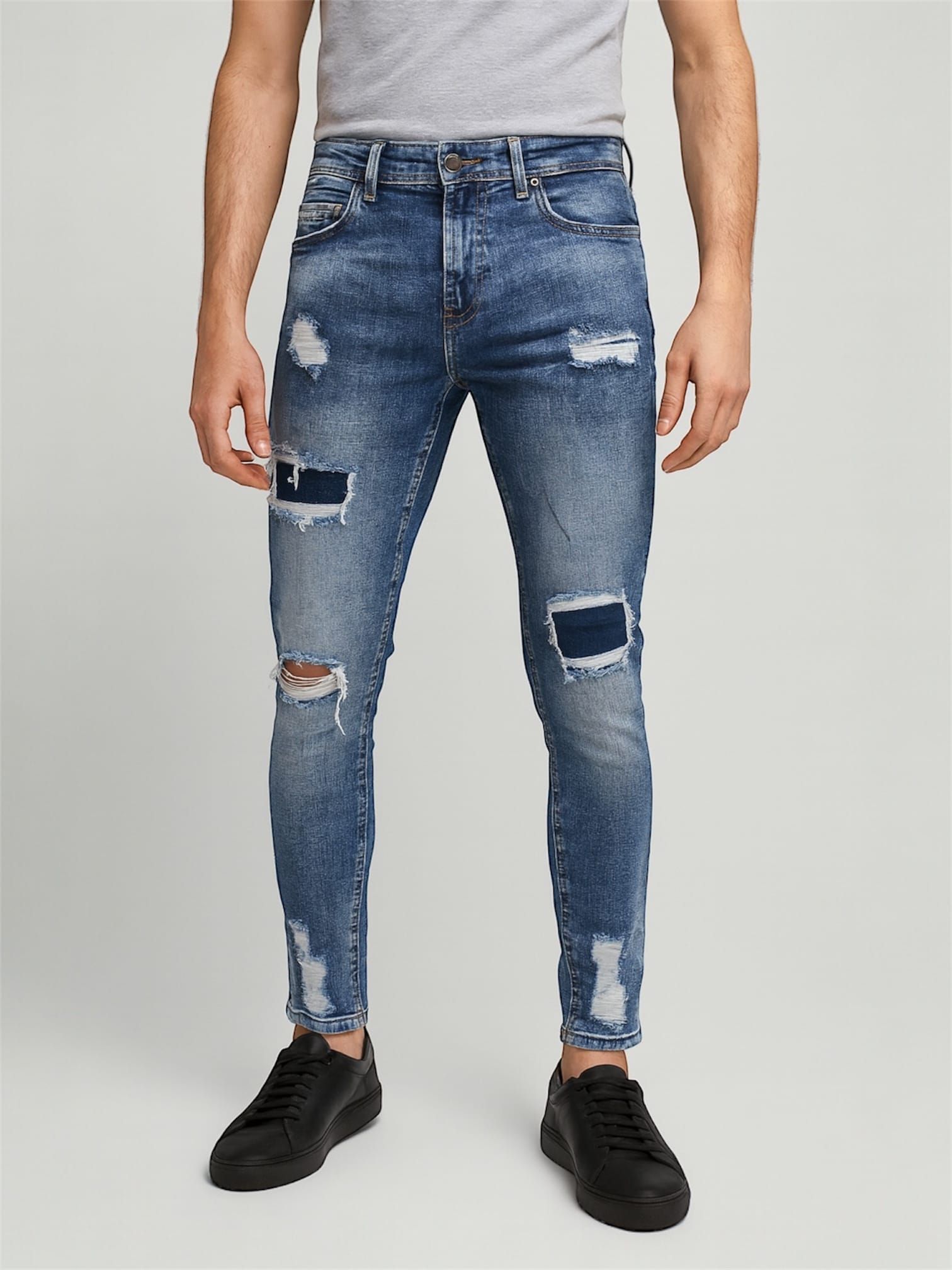 Blue Ripped Skinny Jeans gallery.thumbnail 1